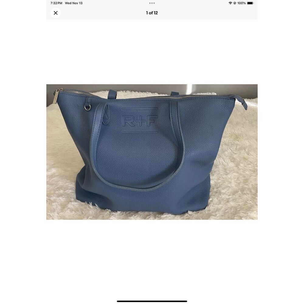 RODAN + FIELDS Blue/Periwinkle Faux Leather Purse/Travel Tote/Shopper